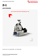 Operating manual Jaw Crushers PULVERISETTE 1 classic line