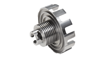 Impact rotor with cooling fins made of stainless steel with 6 ribs