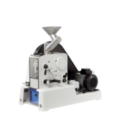 Compact FRITSCH Jaw Crusher PULVERISETTE 1 classic line for fast and effective pre-crushing of hard and very hard brittle materials - batchwise or continuous and even ferrous alloys 